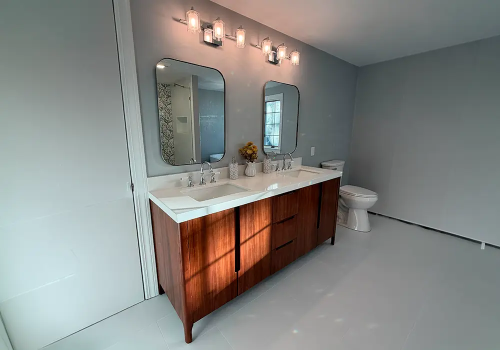 Recent bathroom vanity remodel by Leo and Lions Home Group